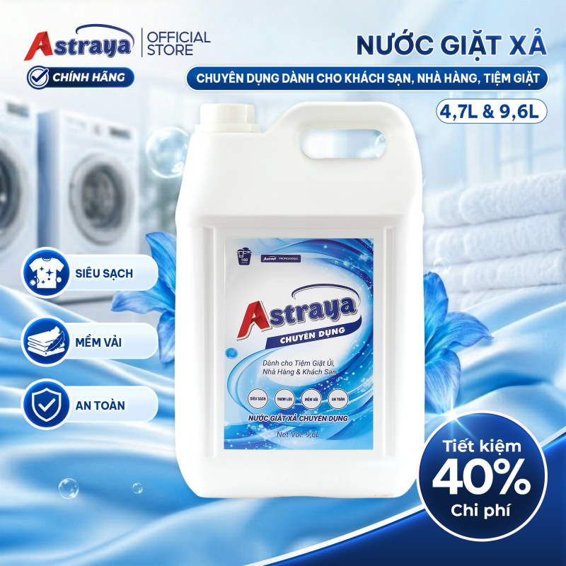 Nước giặt xả công nghiệp chuyên dụng Astraya can lớn