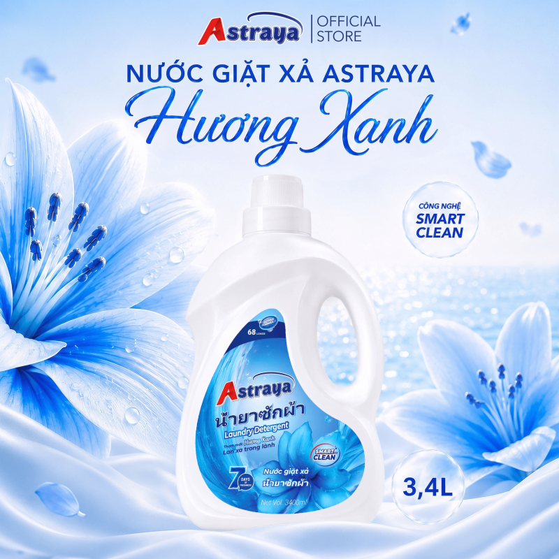 Nước giặt xả Astraya Hương Xanh 3,4L